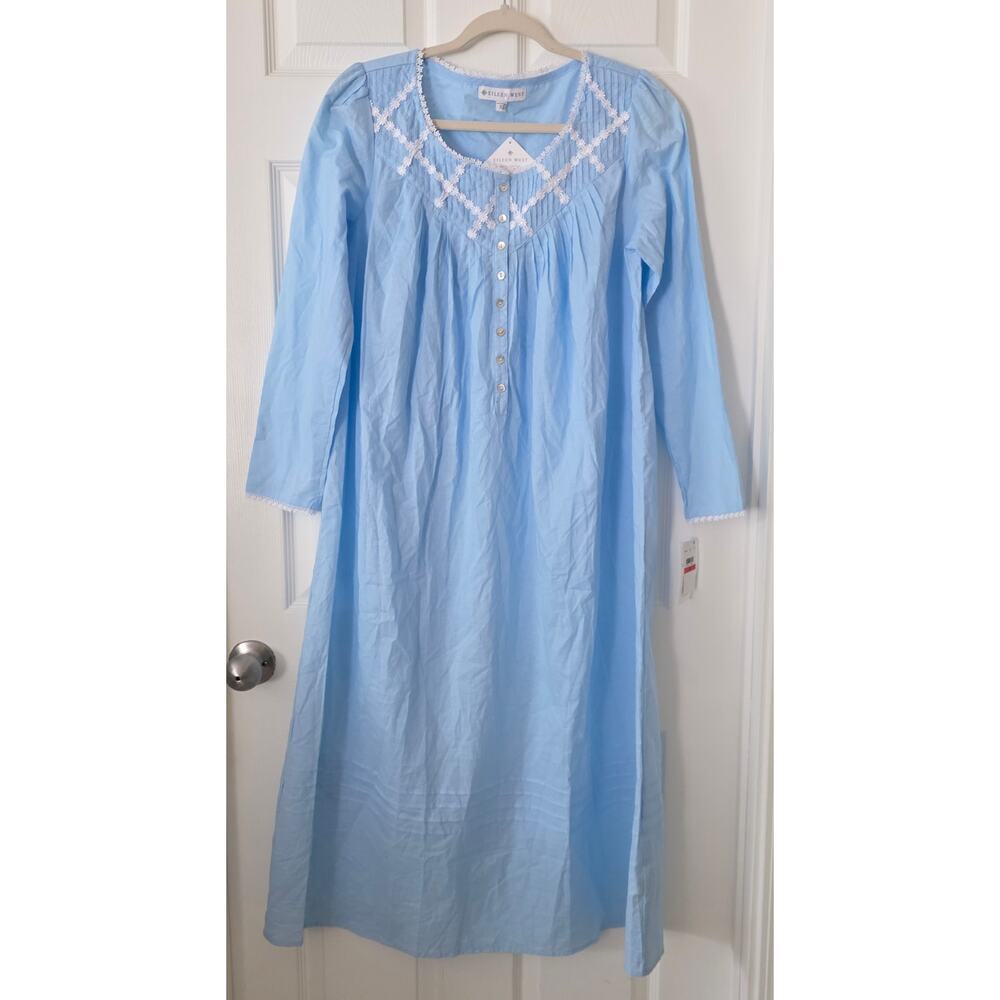 Eileen West Cotton Lace Trimmed Ballet Nightgown Size XS